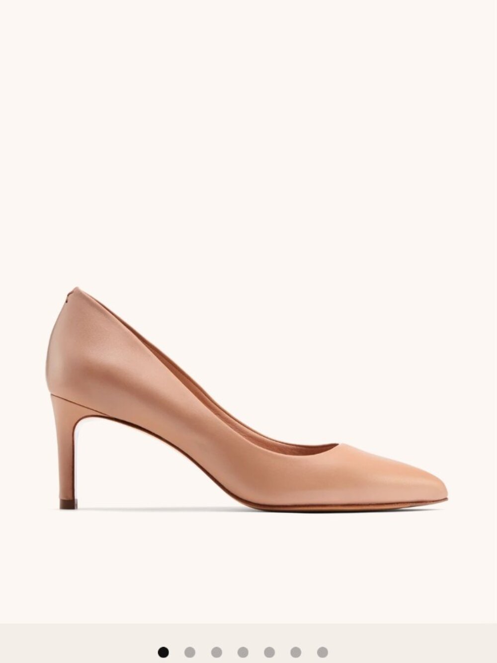 INEZ Lola womens leatger dress business shoes almond nappa sz 7.5